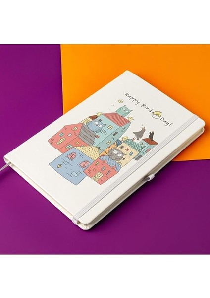 Happy Birdday Not Defteri 13 cm x 21 cm Ölçülerinde, 100 Yaprak Çizgili Defter fırsatları