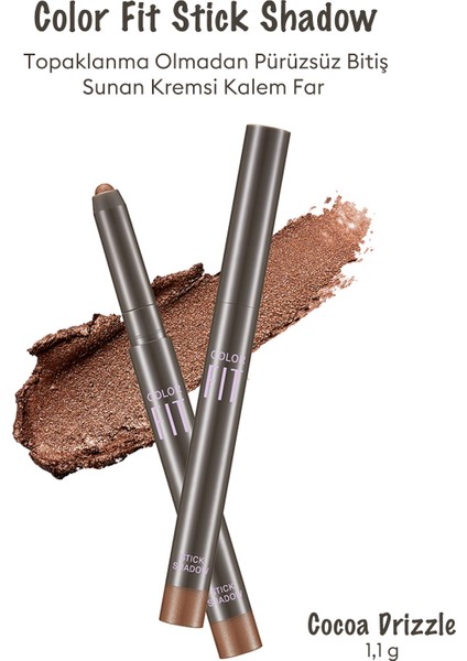 Topaklanma Olmadan Pürüzsüz Bitiş Sunan Kremsi Kalem Far MISSHA Color Fit Stick Shadow (Cocoa Drizzle) fiyatları