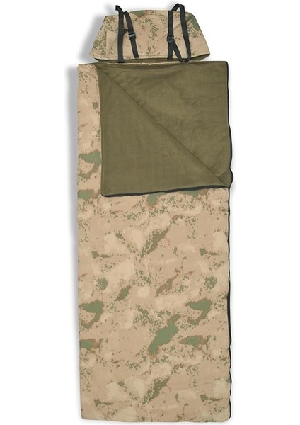 Kamuflaj Uyku Tulumu (-25 °c) Su Geçirmez Membranlı (2.15×1.50M) Kamp ve Deprem 220 gr Polar modelleri