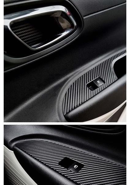 Design Hyundai Bayon ile Uyumlu Iç Trim Folyo Kaplama Set Ayna Katlama Butonsuz, Mat Karbon Siyah fırsatları
