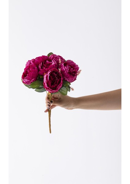 Yapay Şakayık Demeti Fuşya 35 cm 9 Dal