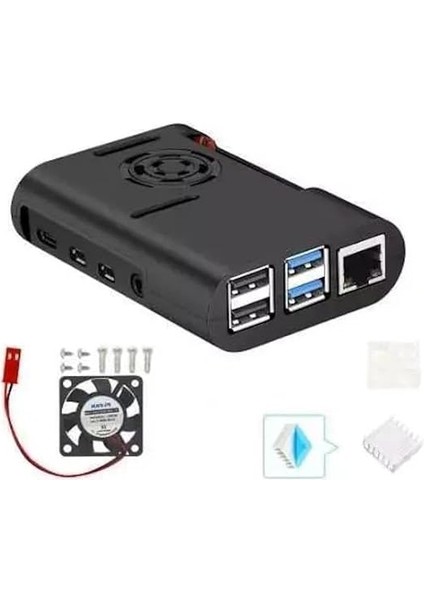 Pi 4 Fan Case-Siyah fiyatları