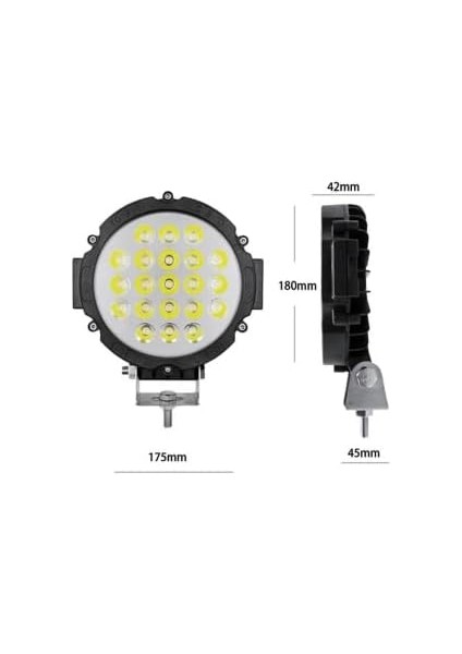 21 Ledli 63W Off Road LED Sis Farı Su Geçirmez 12V 24V Yuvarlak Çalışma Lambası fırsatları