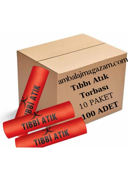 Tıbbi Atık Çöp Poşeti 10 Rulo