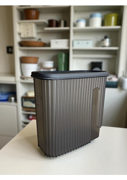 Kapaklı Erzak Saklama Kabı – 1.7 Litre Şeffaf Plastik Gıda Saklama Kutusu | Makarna, Un, Pirinç ve Bakliyat Düzenleyici (Gri Kapaklı) modelleri