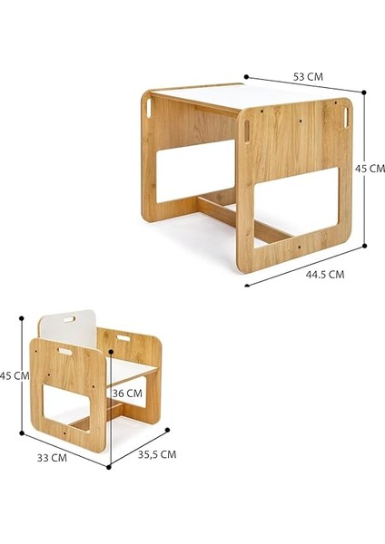 2-4 Yaş Kumru Ahşap Montessori Çocuk Oyun, Çalışma ve Aktivite Masası ve Sandalyesi modelleri