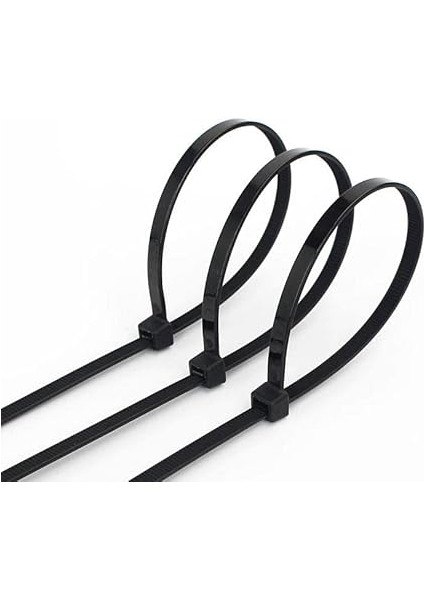 Siyah 25CM Kablo Bağı Plastik Cırt Kelepçe TOPLAYICI-100 Adet fırsatları