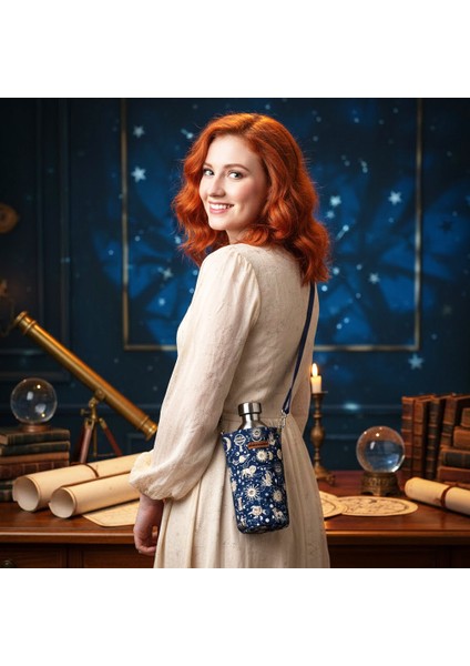 1 Litrelik Su Şişesi Taşıma Çantası Matara ve Termos Kılıfı Astroloji