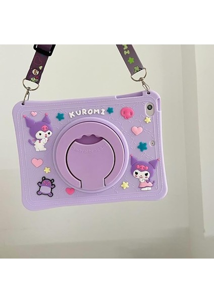 Huawei Matepad Se 11INÇ 2024 Için Kılıf, Cute Dolls Standlı Eğlenceli 3D Karekterli Çocuk Için Kılıf,ı (10.4iinç Eğildir) Açık Lila