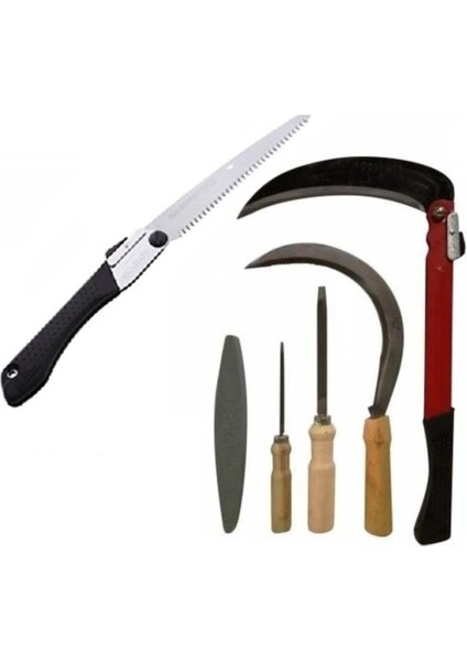 Orak Tırpan Bağ Testeresi Katlanır Ağaç Dal Kesme Budama Testeresi Ot Kesme Orağı Ot Tırpanı