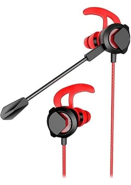 Mg-6 Oyuncu Mikrofonlu Kulaklık 3.5 Mm, Kırmızı
