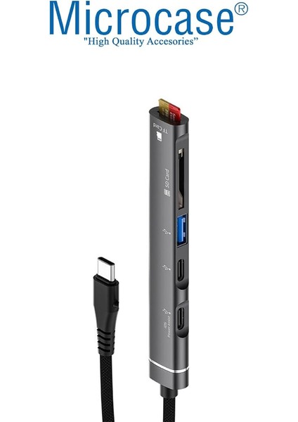 USB 3.0 Type-C 5in1 Port Çoklayıcı Hub Alüminyum Slim Kasa - AL4123 fiyatları