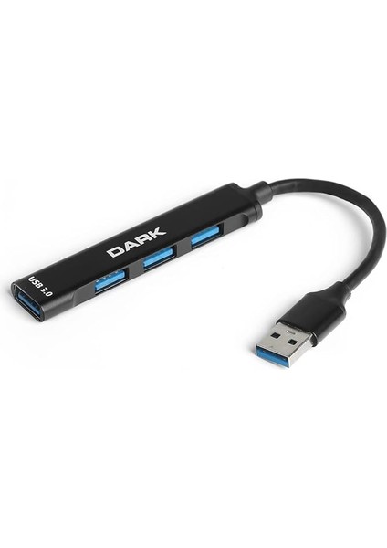 Connect Master 4 Port (1xusb 3.0 + 3xusb 2.0) Alüminyum Kasa USB Çoklayıcı Hub (DK-AC-USB310)