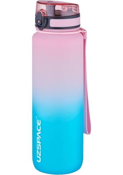 Fiftyfifty 1000ML Büyük Boy Çift Renk Softtouch Ff Collection Tritan Su Matarası Pembe-Yeşil