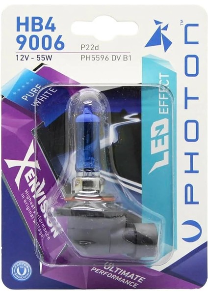 Hb4 9006 12V 55W Xen Vision Ampul, Beyaz