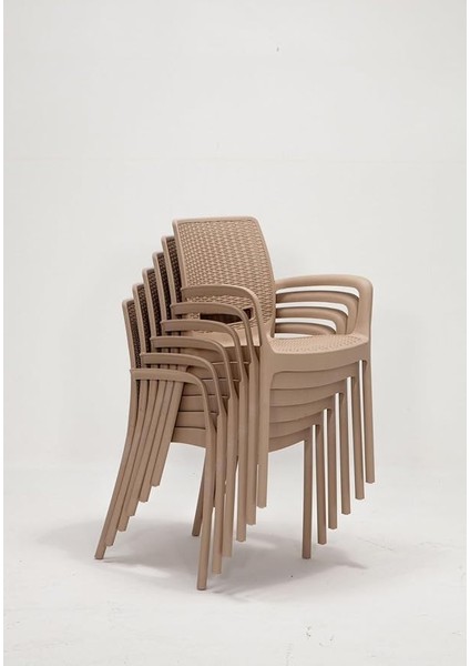 Rattan Lüx Dikdörtgen Cappucino Masa Takımı Bahçe&amp;balkon modelleri