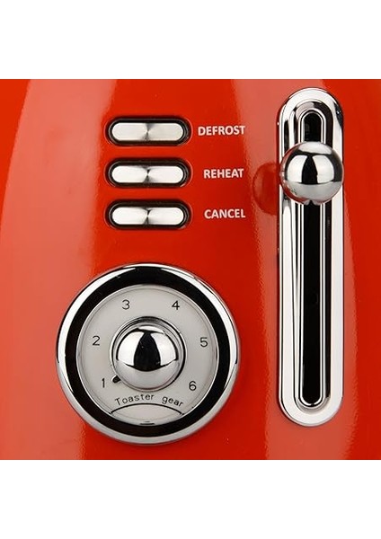 60'lı Yılların Retro Ekmek Kızartma Makinesi 2 Dilim Paslanmaz Çelik | Çift Yuvalı Ekmek Kızartma Makinesi | 6 Kademeli | Otomatik Kapanma | Çıkarılabilir Kırıntı modelleri