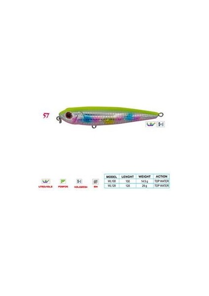 Pancho Cl:57 100MM 14,5gr Top Water