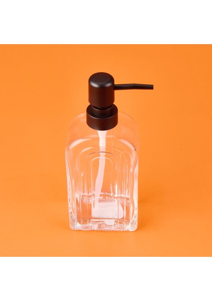 Cam Sıvı Sabunluk - Şeffaf / Siyah - 20X8 cm modelleri