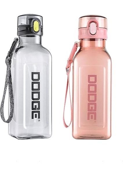 Spor Su Şişesi, Sızdırmaz 1l Spor Şişesi, Bpa Içermeyen Spor Su Şişeleri, Şeffaf Kare Su Şişesi, Fitness, Kamp, Doğa Sporları Için Taşınabilir Su Şişesi (Pembe) fırsatları