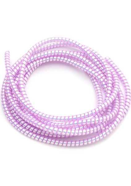 Şarj Aleti Kablosu Kablo Kordon Koruyucu Spiral Sarma Kılıf Koruma (Lazer Pembe)