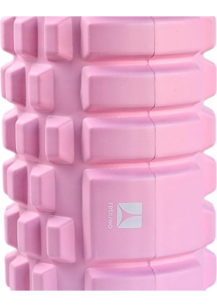 Yoğunlukta Orta Sert Deluxe Foam Roller Masaj Köpüğü Pilates Masaj Rulosu Tırtıklı Yoga Roller Isınma Roller Pembe modelleri