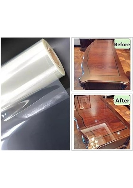 Şeffaf Parlak Yapışkanlı Folyo Koruma Folyosu 61 cm 61 cm x 1 Metre indirimleri