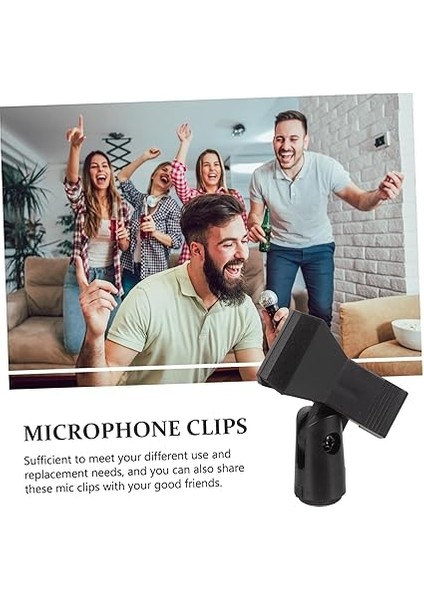 4ADET Lü Mikrofon Klipsi Seti Dayanıklı Mikrofon Tutucu Standart Yay Klipsi Kablosuz ve Kablolu Mikrofonlar fırsatları
