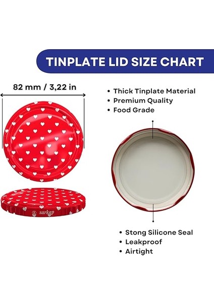 Bükümlü Konserve Kapakları - 82 mm Yeniden Kullanılabilir Konserve Kapağı Seti 10 Cam Kavanozlar Için Ideal - Mason Kavanozlarla Uyumlu Değil, Paslanmaz Metal Konserve Kavanoz Kapakları, modelleri