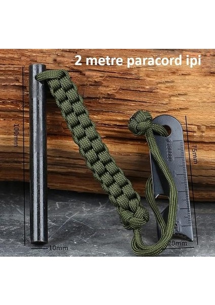 Paracord Ipli 10CM x 10MM Magnezyum Bar Ateş Başlatıcı Acil Durum Çakmak Taşı Çubuğu fiyatları