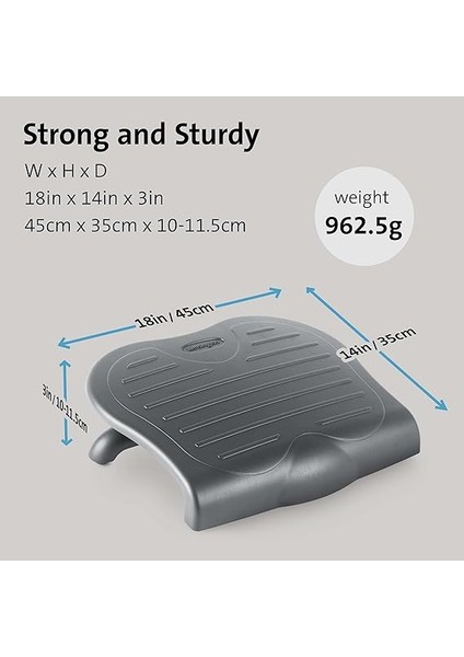 Solesaver Ergonomik Ayaklık Daha Iyi Duruş, Kronik Sırt Ağrısını Azaltma ve Ortopedik Rahatlama Için Ayarlanabilir Yükseklik, Gri, 56152 modelleri