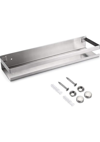 Banyo Köşe Depolama Rafı Paslanmaz Çelik Banyo Aksesuarı Caddy Rafları Duvara Monte Banyo Duş Düzenleyici Mutfak, Banyo, Oturma Odası, Otel Için Depolama Rafı (40 Cm, Gümüş)