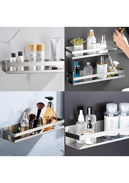 Banyo Köşe Depolama Rafı Paslanmaz Çelik Banyo Aksesuarı Caddy Rafları Duvara Monte Banyo Duş Düzenleyici Mutfak, Banyo, Oturma Odası, Otel Için Depolama Rafı (40 Cm, Gümüş) indirimleri