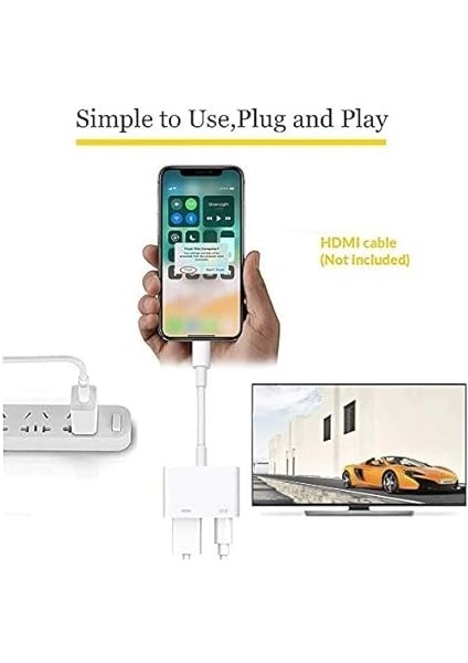 Lightning Dijital Av Adaptörü HDMI Kablosu Senkronizasyon iphone ipad Uyumlu Tv Projektör fırsatları