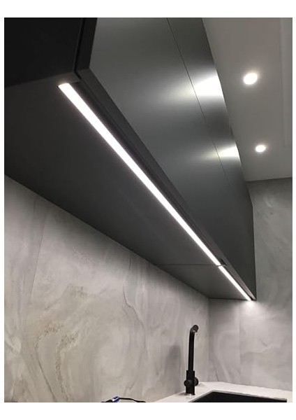 Dekoratif Mutfak Tezgah Üstü LED Lineer Aydınlatma - Dokunmatik On - Off Tuşlu (6500K Beyaz Işık, 50CM) fırsatları