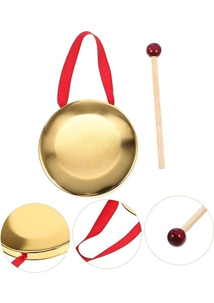 1 Takım Vurmalı Çalgı Hafta Zili Enstrümanlar Masaüstü Masa Gongu El Davulu Asya Gong Çanı Tokmak ile Gong Ziller Opera Gong Zen Masa Gongu Küçük Çekiç Metal Çocuk Çin Müzik fırsatları