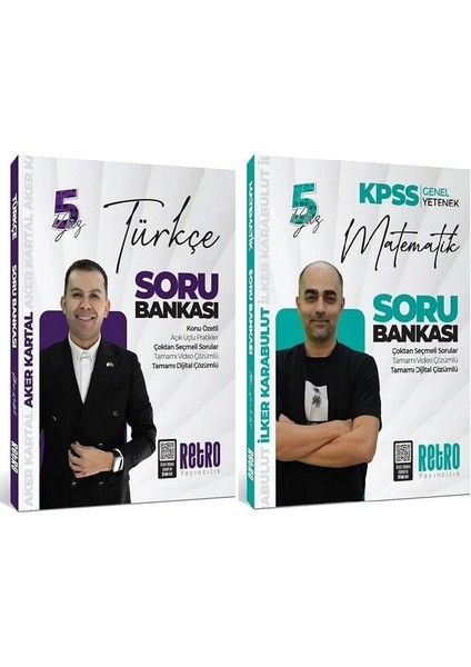 Retro 2026 Kpss Türkçe+Matematik 5yüz Soru Bankası 2 Li Set Retro Yayıncılık