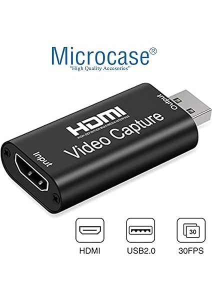 USB 2.0 HDMI Video Capture Video Kayıt Ekran Aktarma Adaptörü - Siyah AL2623 fırsatları