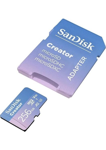 Creator 256GB 190/130MB/S Microsdxc Uhs-I A2 V30 Adaptörlü Hafıza Kartı SDSQXAV-256G-IN6MS fiyatları