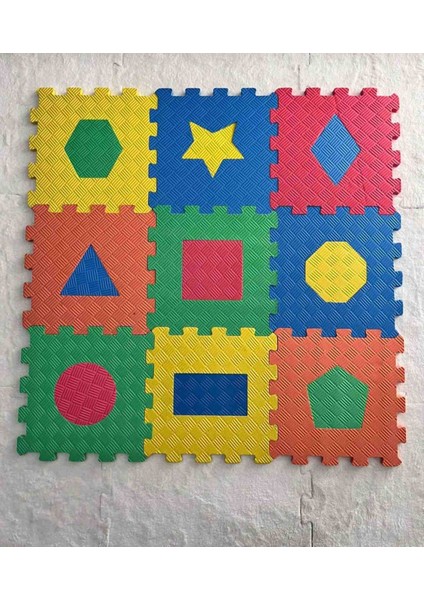 9 Parça Büyük Boy Geometri Desen Tatami Eva Oyun Karosu Yer Matı Puzzle Yapboz fiyatları