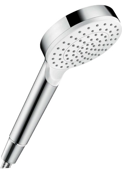 Crometta - Duş Başlığı, 1 Püskürtme Türlü El Duşu (100 Mm), Kireç Önleyici Fonksiyonlu Duş Başlığı, Beyaz/krom, 26331400