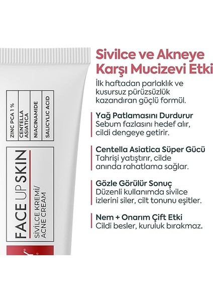 Akne Kremi Yüz Için – Sivilce ve Akne Karşıtı Leke Kremi – Salisilik Asit &amp; Niasinamid ile Leke Giderici – Genç ve Yetişkin Cilt Bakımı, 40 ml fiyatları
