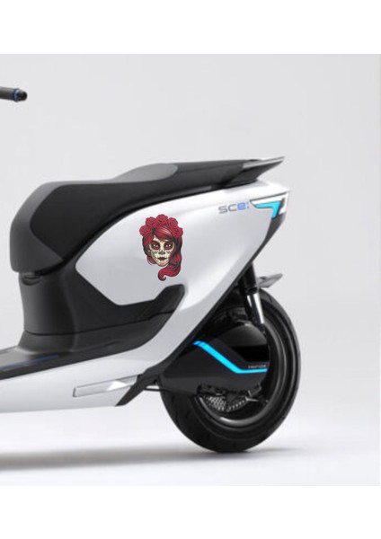 Kızıl Saçlı Dövmeli Kız Sticker Araba Oto Motosiklet Karavan Etiket 00003 fiyatları