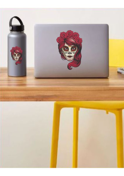 Kızıl Saçlı Dövmeli Kız Sticker Araba Oto Motosiklet Karavan Etiket 00003 modelleri