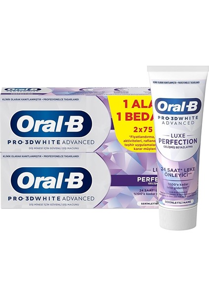 -B Diş Macunu 3D White Luxe 2x 75ML