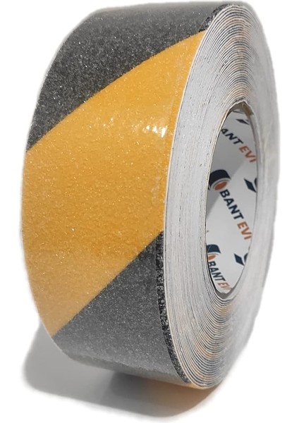 Evi Merdiven Kaydırmaz Bant Sarı-Siyah Iç ve Dış Zemin Yapışkanlı Kaymaz Bant (50MM x 15MT)