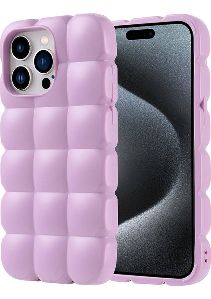 Apple iPhone 15 Pro Max Kılıf Parlak Esnek Silikon Zore Dom Dom Kapak