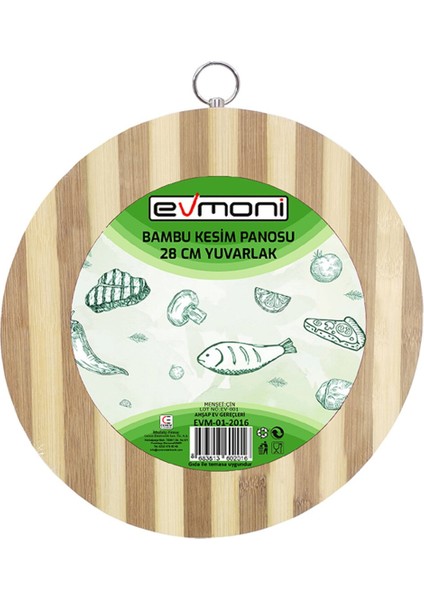 Bambu Kesme Panosu Yuvarlak