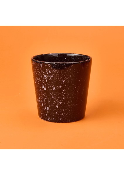 Seramik Saksı - Siyah - 13X13X13 cm