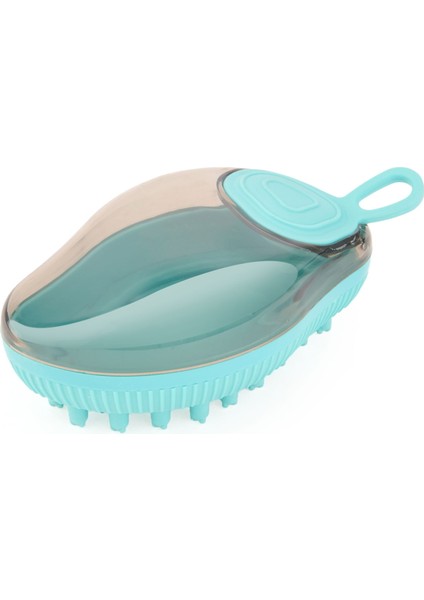 Doldurulabilir Kedi Köpek Yıkama Fırçası - Mavi - 9 cm